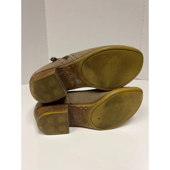 Lucky Brand Leather Benna Tan Ankle Boot Bootie Slip On Size 6.5 Women's - Picture 9 of 10